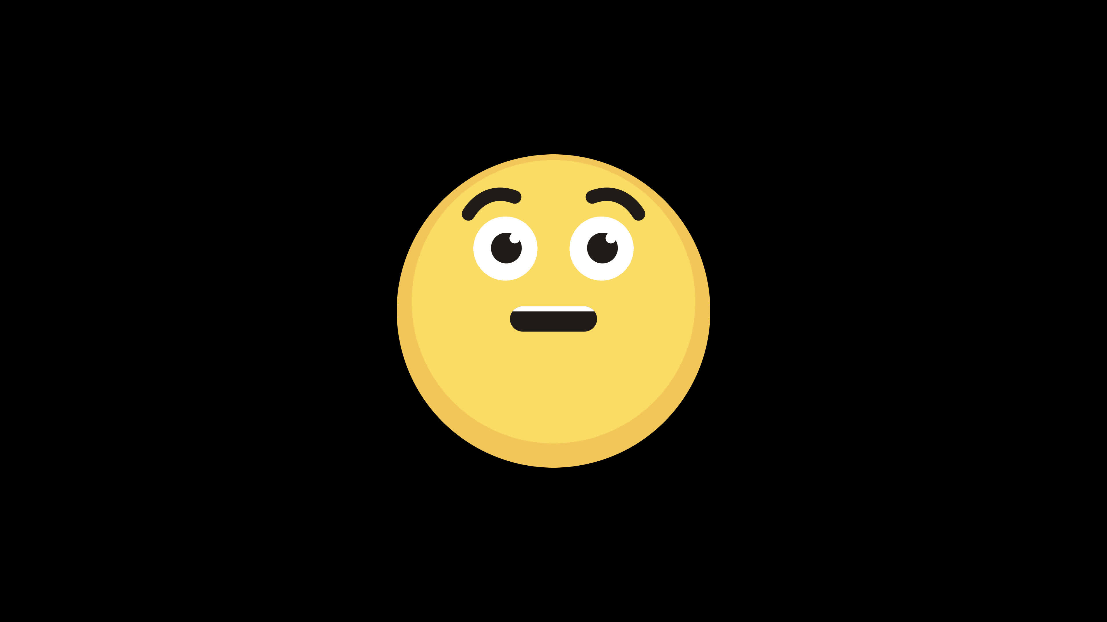 Nervous Scream emoji icon motion graphics animation with alpha channel