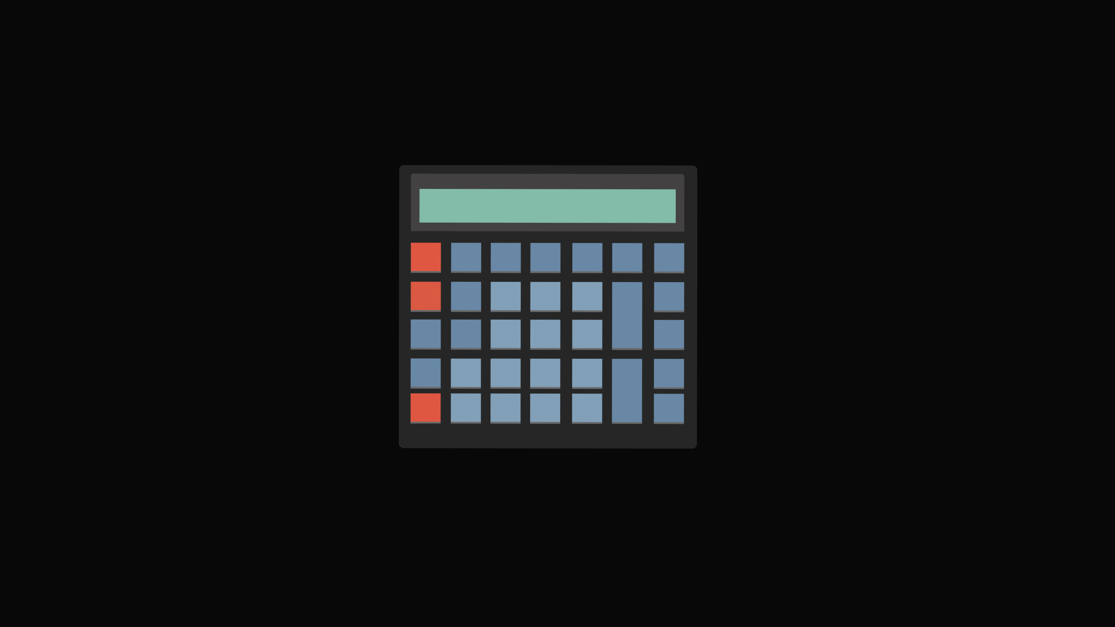 Calculator icon motion graphics animation with alpha channel