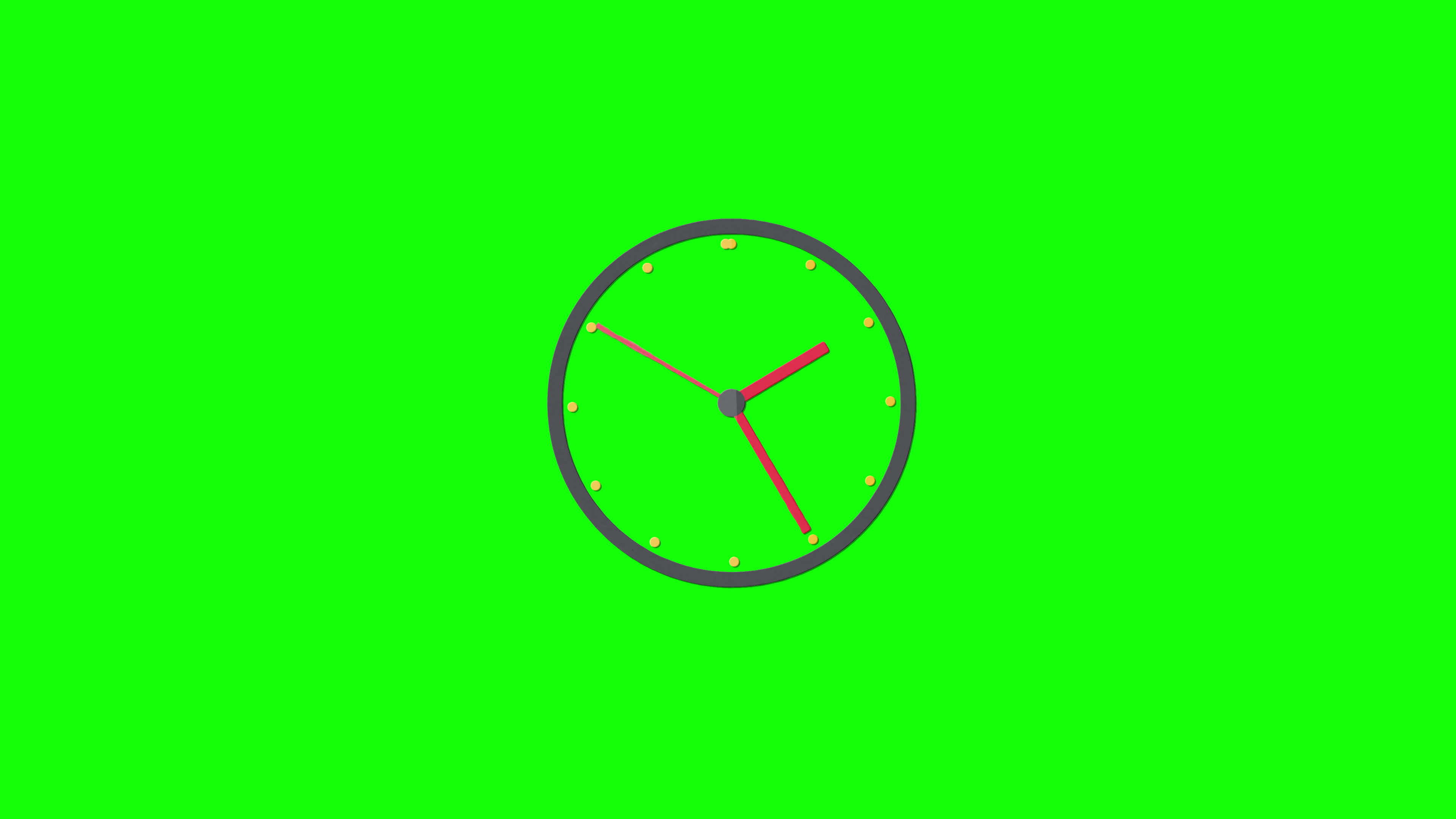 wall clock icon motion graphics animation with alpha channel
