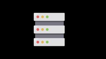 Banca dati icona movimento grafica animazione con alfa canale, trasparente sfondo, prores 444