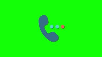 telefon ikon rörelse grafik animering med alfa kanal, transparent bakgrund, prores 444 video