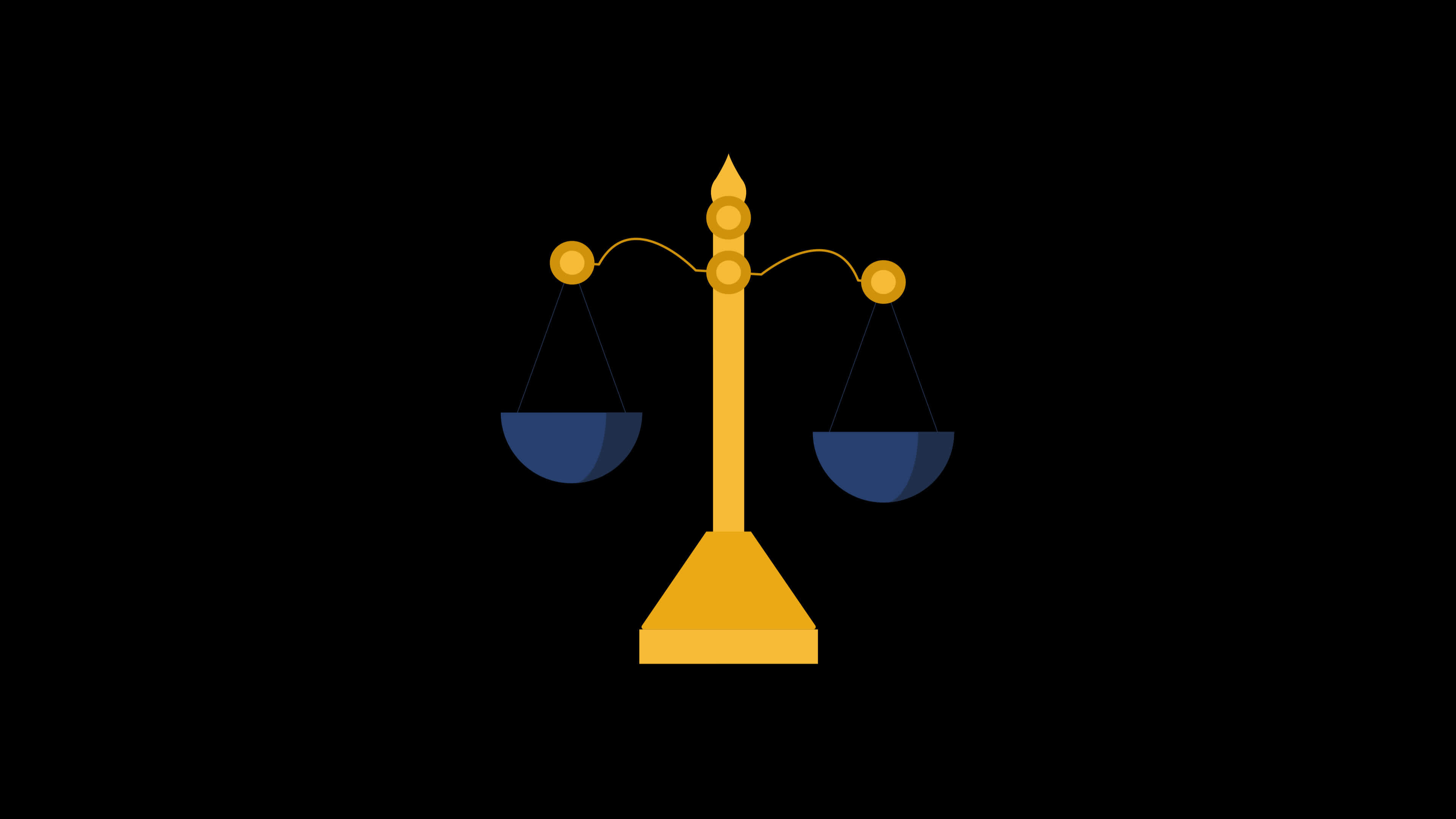 Balance Scale icon motion graphics animation with alpha channel