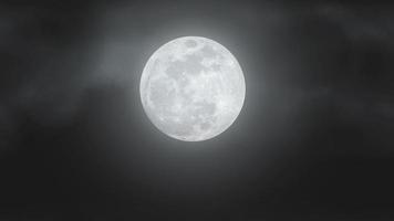 lazo de nubes flotantes de la noche de la luna video