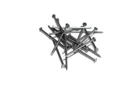 A handful of nails on a white background. photo