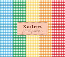 Xadrez plaid pattern vector