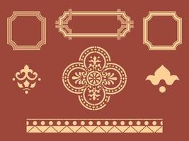 Vintage tiles classic pattern vector