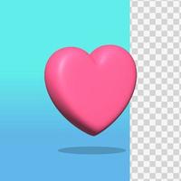 Heart 3D Render vector