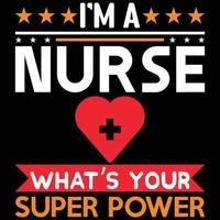 The best nurse t-shirt design vector