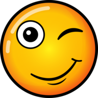 Emoticon illustration with transparent background png