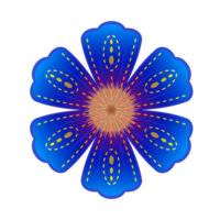 Colorful flower illustration png