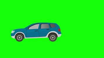 Car animation on green screen 4K Video