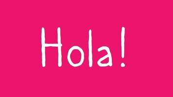 Hola Shaky Cartoon Animated Text Effect video