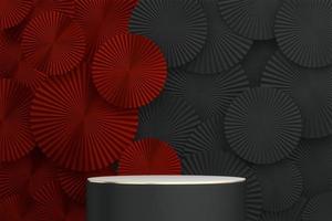 Black podium on background minimal design. 3D rendering photo