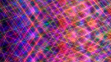 Abstract glowing iridescent background of neon lines video
