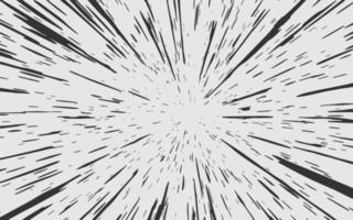 grunge líneas radiales angustiadas para cómics aislados sobre fondo blanco explosión cómica ilustración vectorial elemento de diseño de cómic vector