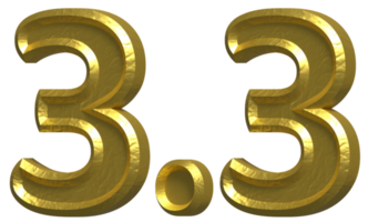 3.3 Sale 3D Number Illustration Concept Design png