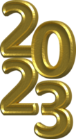 Year 2023 - 3D Number Illustration Concept Design png