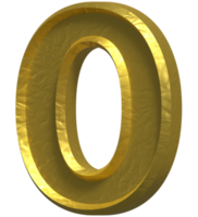 Number Zero - 3D Number Illustration Concept Design png