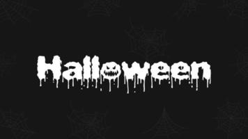 beängstigende fröhliche Halloween-Typografie mit Kürbissymbol und Spinne, Süßes oder Saures video