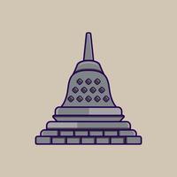 la belleza del templo de borobudur vector