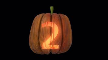 Pumpkin Light lantern typeface loop the character 2 video
