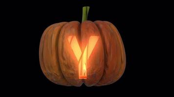 Pumpkin Light lantern typeface loop the character Y video