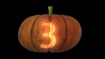 Pumpkin Light lantern typeface loop the character 3 video