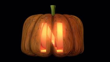 Pumpkin Light lantern typeface loop the character N video
