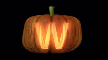 Pumpkin Light lantern typeface loop the character W video