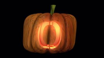 Pumpkin Light lantern typeface loop the character O video