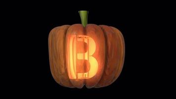 Pumpkin Light lantern typeface loop the character B video