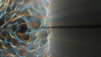 la luz fractal forma ondulación y brillo - lazo video