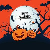 Happy halloween party background - Vector illustration