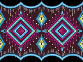 Multicolored Ethnic Pattern Background Vector Illustration