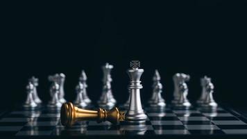 primer plano ajedrez rey reina obispo caballero torre, equipo de negocios y estrategia de liderazgo, trabajo en equipo en el concepto de tablero de ajedrez, administración y gestión de una organización o empresa.