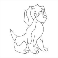 dog coloring page and animal outline design for those who love puppy vector