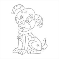 dog coloring page and animal outline design for those who love puppy vector