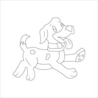 dog coloring page and animal outline design for those who love puppy vector