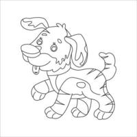 dog coloring page and animal outline design for those who love puppy vector