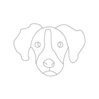 dog coloring page and animal outline design for kids vector