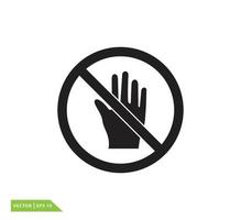 Do not touch icon sign vector logo template