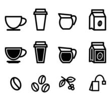 Cup coffee icon vector logo design template