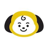 Icon Chimmy Character. A cute face cartoon. Suitable for smartphone wallpaper, prints, poster, flyers, greeting card, ect. vector