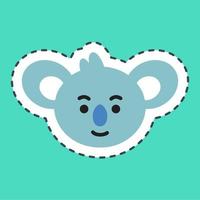 icono de personaje koya. una caricatura de cara linda. adecuado para papel tapiz de teléfonos inteligentes, impresiones, afiches, volantes, tarjetas de felicitación, etc. vector