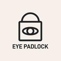 eye padlock logo vector