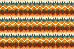 Ikat Seamless Pattern. Geometric ethnic oriental ikat. Design for fabric, background, carpet, wallpaper, clothing, wrapping, Batik. Embroidery style. Vector illustration.