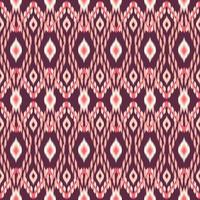Ikat Seamless Pattern. Geometric ethnic oriental ikat. Design for fabric, background, carpet, wallpaper, clothing, wrapping, Batik. Embroidery style. Vector illustration.