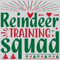 Reindeer training squad. vector