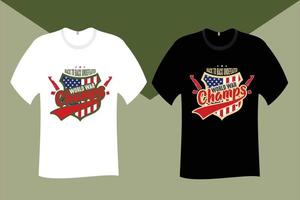 Back to Back Undefeated world war champs Veteran T Shirt Design vector
