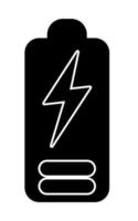 Battery charging icon, vector illustration